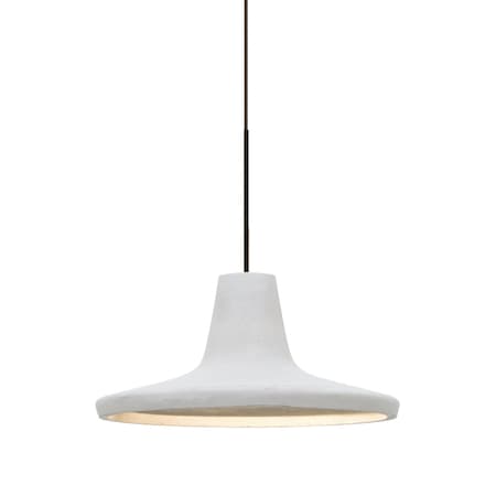 Besa Lighting Modus Cord Pendant, White, Bronze, 1x9W LED 1XT-MODUSWH-LED-BR